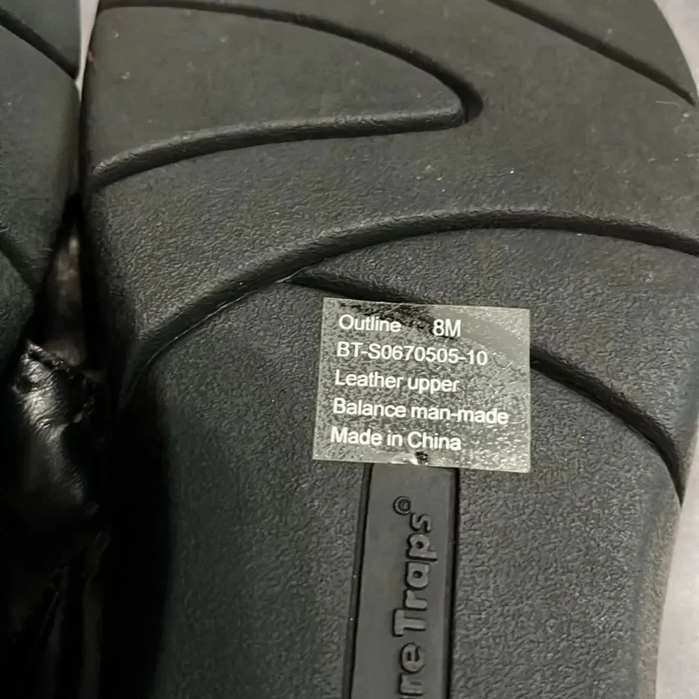 BareTraps Obvious Black Leather Thong Sandals